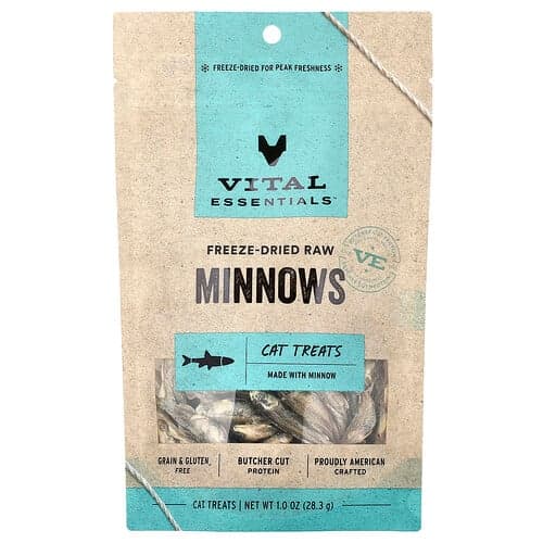 Vital Essentials, Freeze-Dried Raw Cat Treats, Minnows, 1 oz (28.3 g)