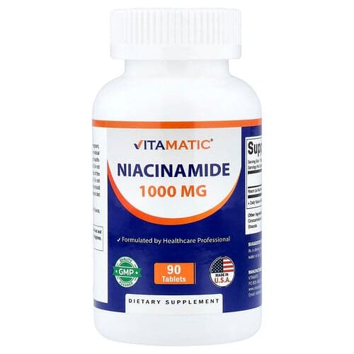 Vitamatic, Niacinamide, 1,000 mg, 90 Tablets