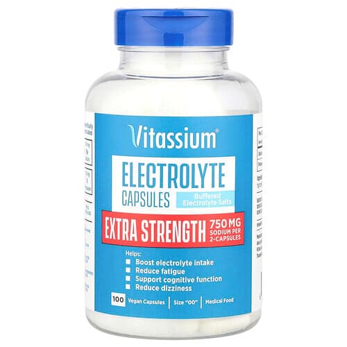 Vitassium, Electrolyte Capsules, Size 00, 100 Vegan Capsules
