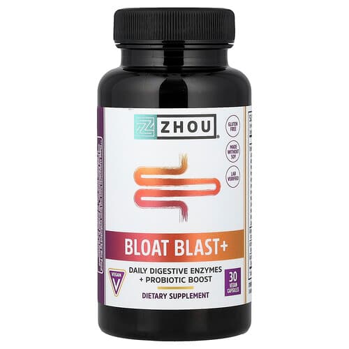Zhou Nutrition, Bloat Blast+, 30 Vegan Capsules