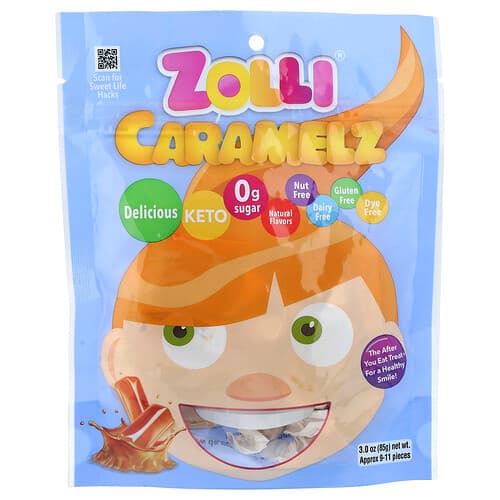 Zollipops, Zolli® Caramelz, Approx. 9-11 pieces, 3 oz (85 g)