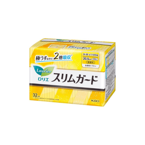 Kao - Laurier Slim Guard Heavy Daily Use no Wings 20.5cm - 32piezas - Fragrance Free