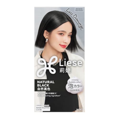 Kao - Liese Creamy Bubble Color - 1 Box - Natural Black
