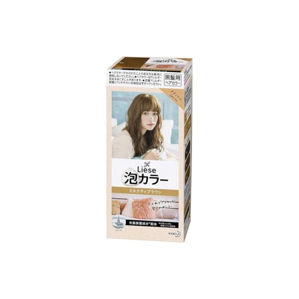 Kao - Liese Creamy Bubble Color (Japan Version) - 1 caja - Milk Tea Brown