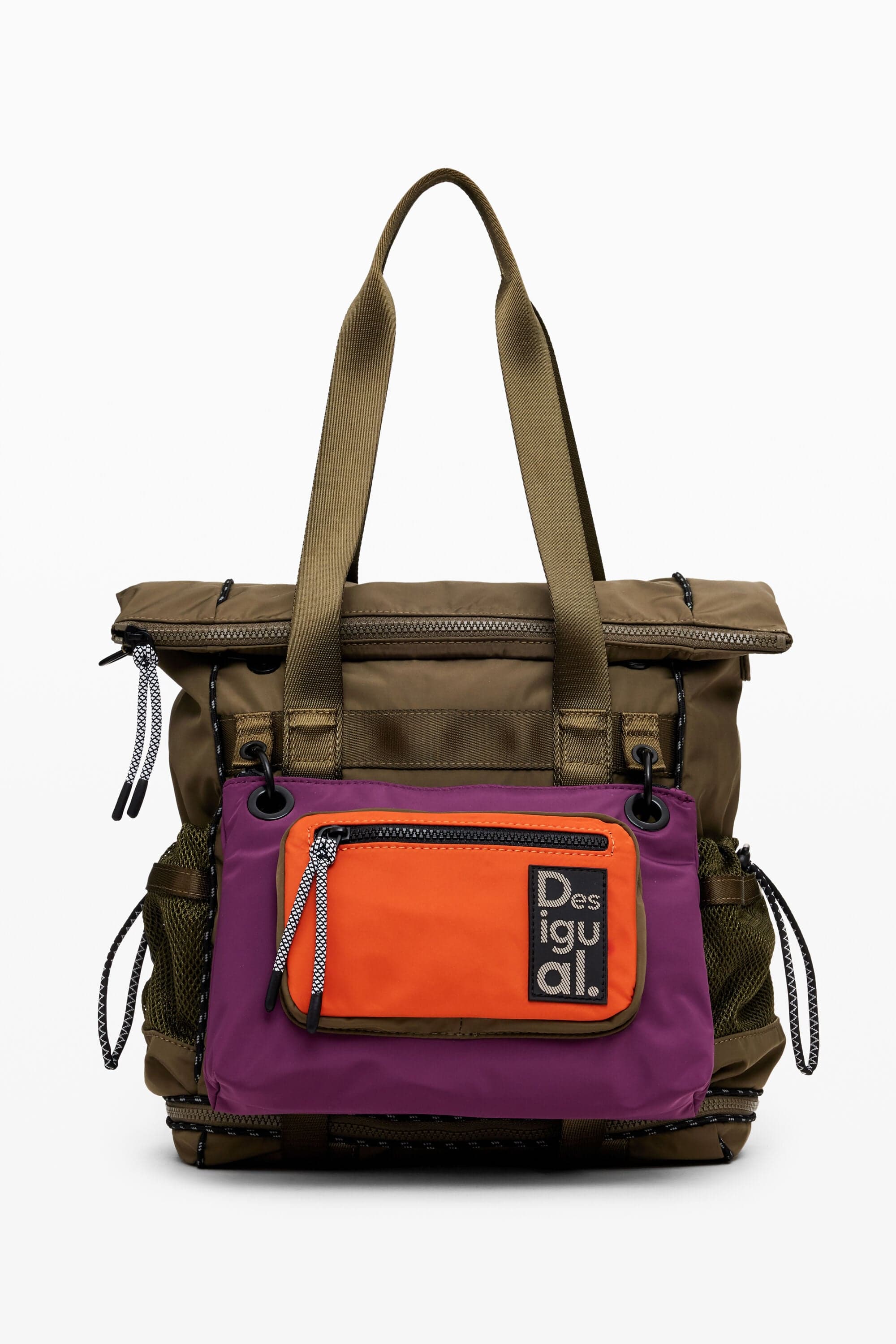 Desigual, Mochila Voyager XL multiposición, Mujer, Poliester, Verde, U