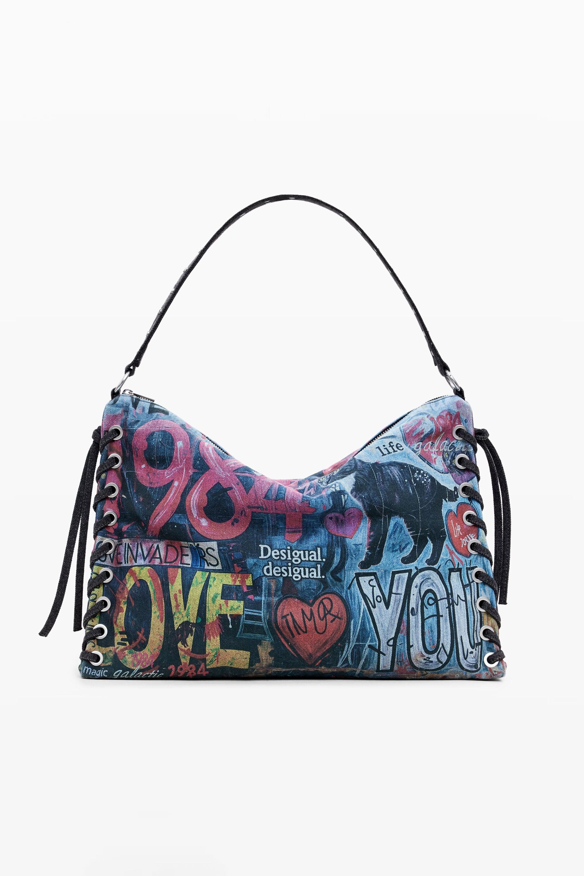 Desigual, Bolso grande grafitti, Mujer, Algodon, U