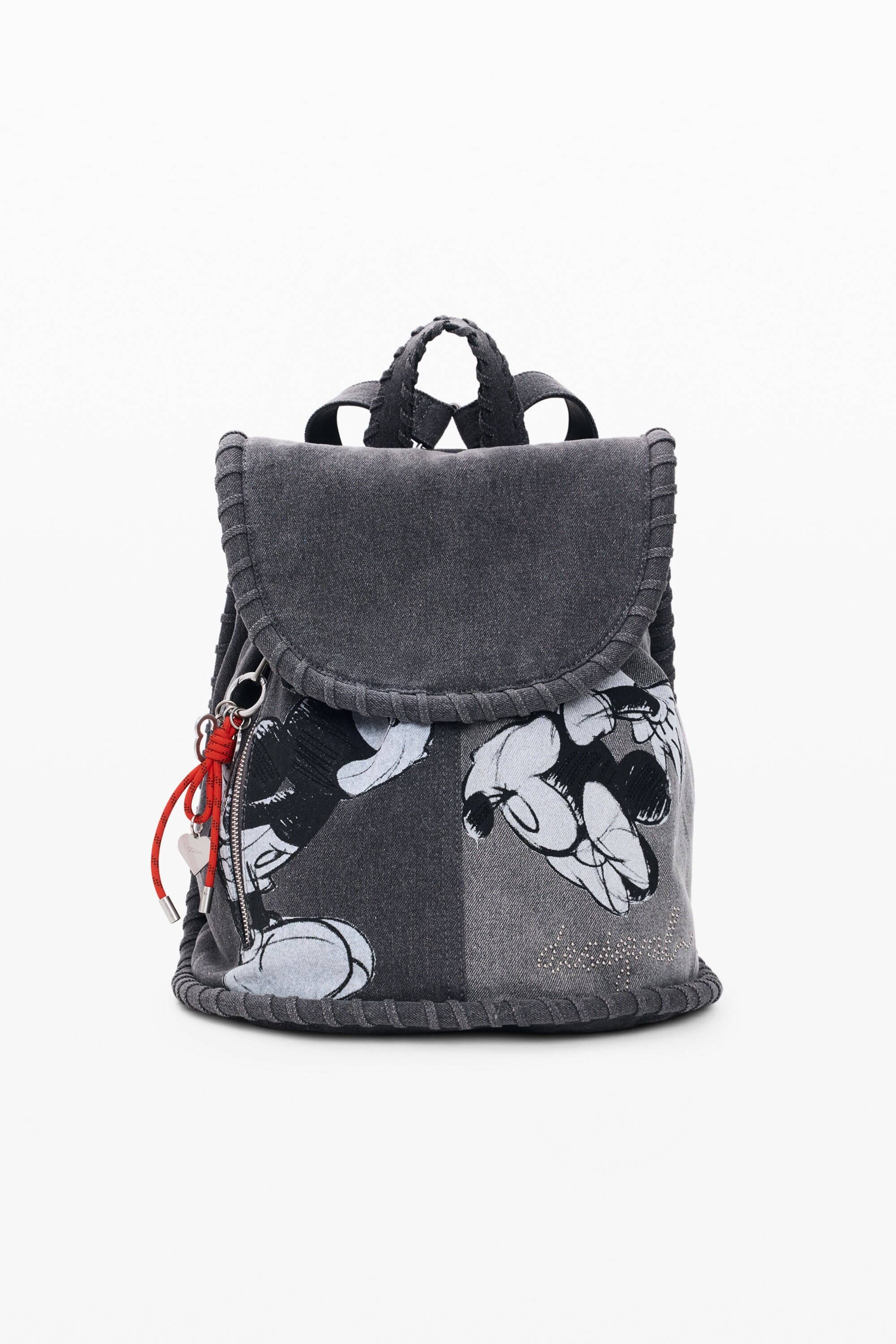Desigual, Mochila mediana denim Mickey Mouse™, Mujer, Negro, U