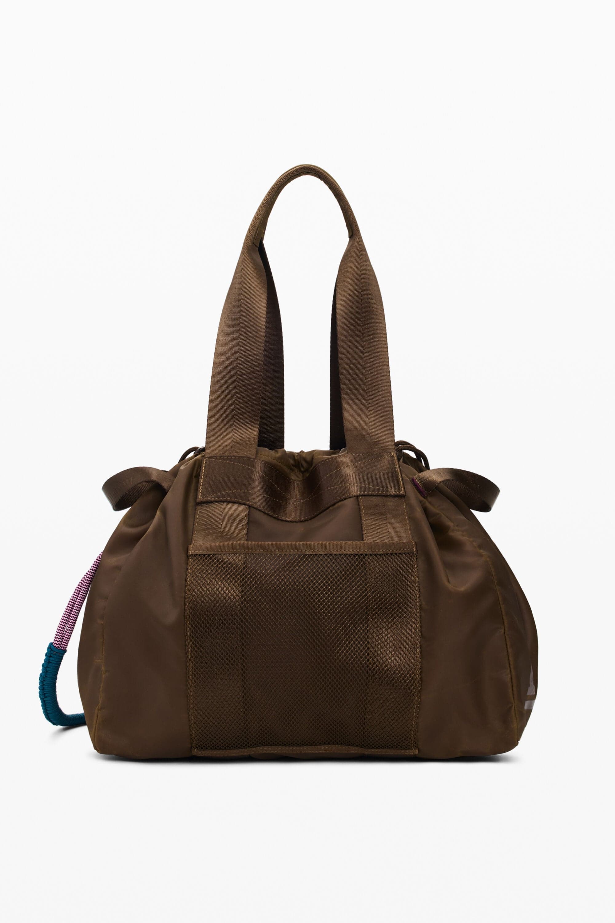 Desigual, Bolso shopper grande nylon, Mujer, Poliamida, MarróN, U